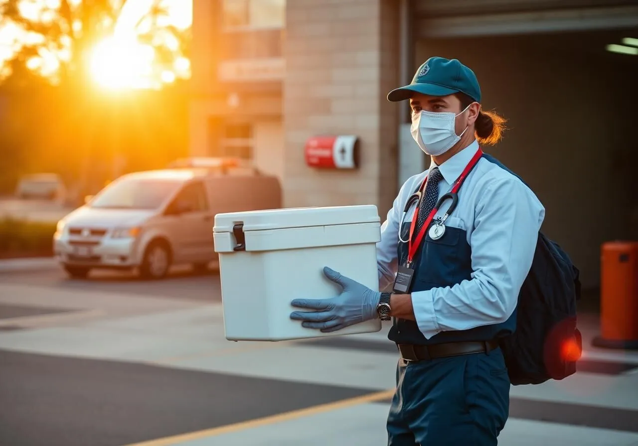 Medical courier delivery