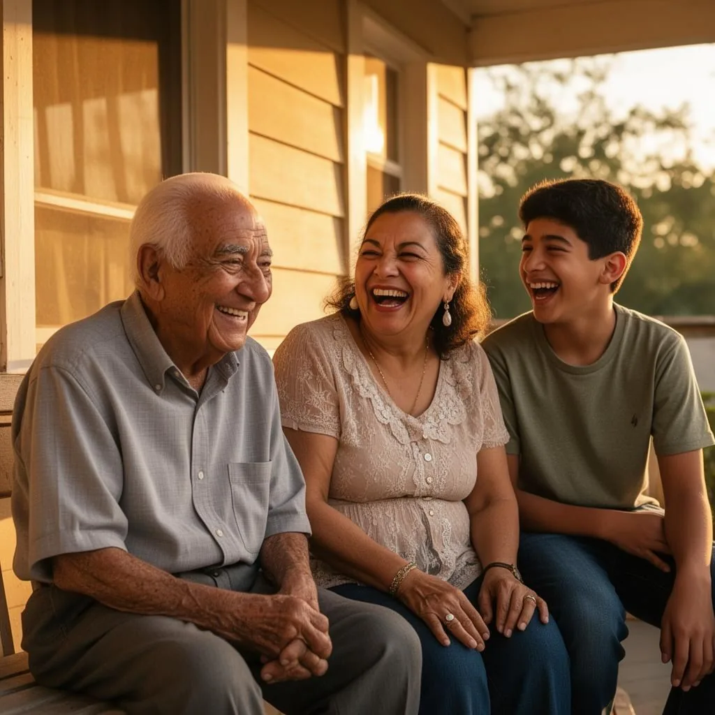 Multigenerational family enjoying time together